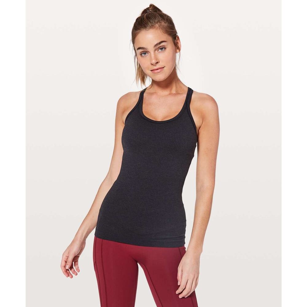 Preloved Lululemon Sz 10 Black Ebb To Street Tank II Hip Length